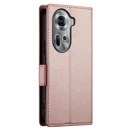 OPPO Reno11 5G Wallet Case - Luxury Magnetic PU Leather Flip Cover with Card Slots, Stand & Shockproof Protection