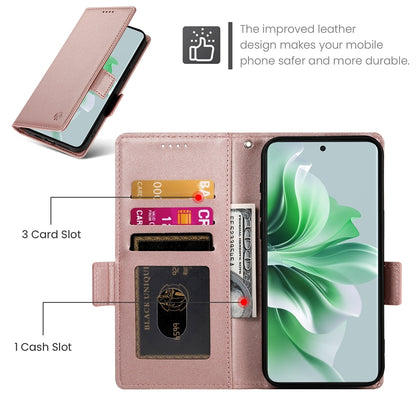 OPPO Reno11 5G Wallet Case - Luxury Magnetic PU Leather Flip Cover with Card Slots, Stand & Shockproof Protection