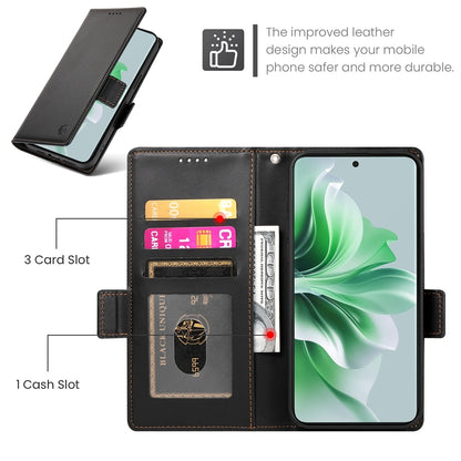 OPPO Reno11 5G Wallet Case - Luxury Magnetic PU Leather Flip Cover with Card Slots, Stand & Shockproof Protection