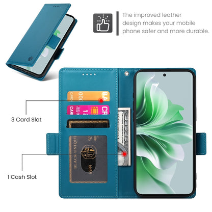 OPPO Reno11 5G Wallet Case - Luxury Magnetic PU Leather Flip Cover with Card Slots, Stand & Shockproof Protection