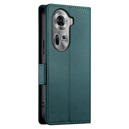 OPPO Reno11 5G Wallet Case - Luxury Magnetic PU Leather Flip Cover with Card Slots, Stand & Shockproof Protection