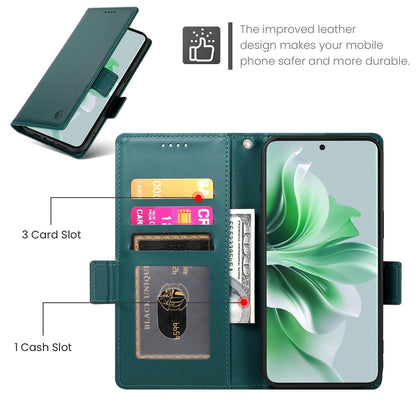 OPPO Reno11 5G Wallet Case - Luxury Magnetic PU Leather Flip Cover with Card Slots, Stand & Shockproof Protection