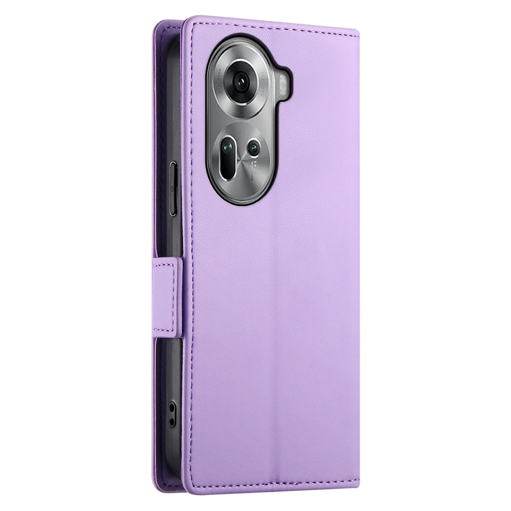 OPPO Reno11 5G Wallet Case - Luxury Magnetic PU Leather Flip Cover with Card Slots, Stand & Shockproof Protection