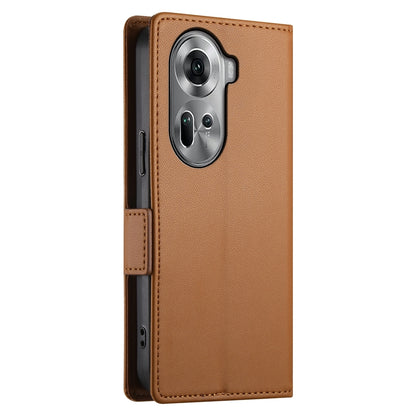 OPPO Reno11 5G Wallet Case - Luxury Magnetic PU Leather Flip Cover with Card Slots, Stand & Shockproof Protection