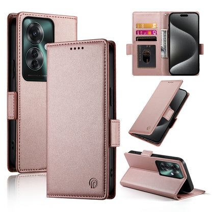 OPPO Reno11 F Wallet Case - Luxury Magnetic PU Leather Flip Cover with Card Slots, Stand & Shockproof Protection