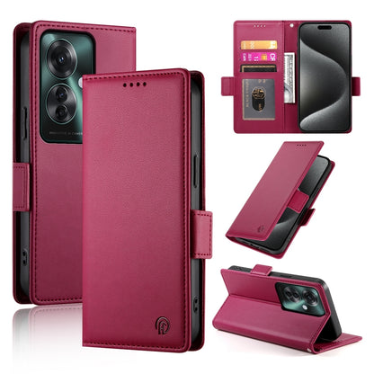 OPPO Reno11 F Wallet Case - Luxury Magnetic PU Leather Flip Cover with Card Slots, Stand & Shockproof Protection