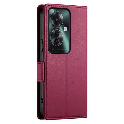 OPPO Reno11 F Wallet Case - Luxury Magnetic PU Leather Flip Cover with Card Slots, Stand & Shockproof Protection
