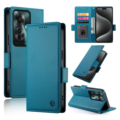 OPPO Reno11 F Wallet Case - Luxury Magnetic PU Leather Flip Cover with Card Slots, Stand & Shockproof Protection