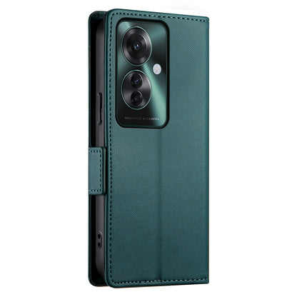 OPPO Reno11 F Wallet Case - Luxury Magnetic PU Leather Flip Cover with Card Slots, Stand & Shockproof Protection