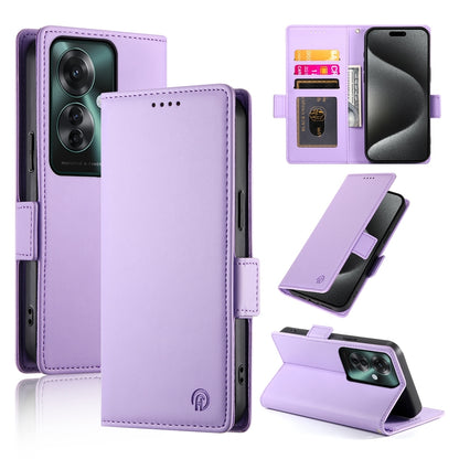 OPPO Reno11 F Wallet Case - Luxury Magnetic PU Leather Flip Cover with Card Slots, Stand & Shockproof Protection
