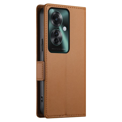 OPPO Reno11 F Wallet Case - Luxury Magnetic PU Leather Flip Cover with Card Slots, Stand & Shockproof Protection