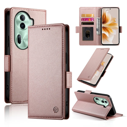 OPPO Reno11 Pro 5G Wallet Case - Luxury Magnetic PU Leather Flip Cover with Card Slots, Stand & Shockproof Protection