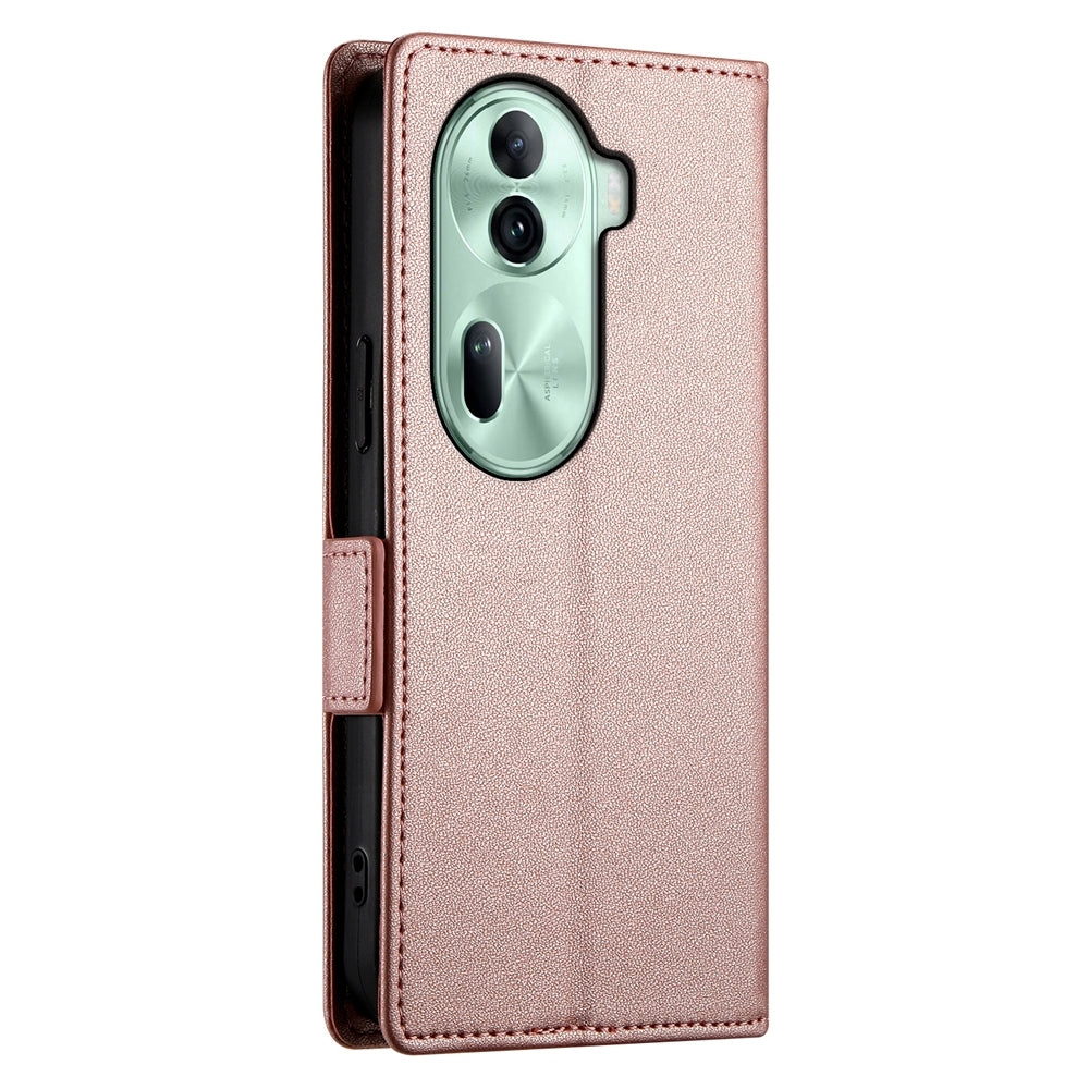 OPPO Reno11 Pro 5G Wallet Case - Luxury Magnetic PU Leather Flip Cover with Card Slots, Stand & Shockproof Protection