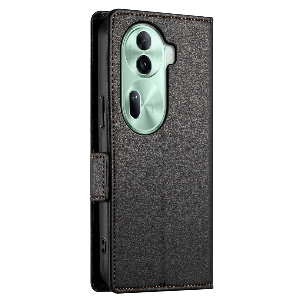 OPPO Reno11 Pro 5G Wallet Case - Luxury Magnetic PU Leather Flip Cover with Card Slots, Stand & Shockproof Protection