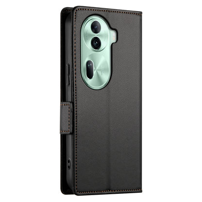OPPO Reno11 Pro 5G Wallet Case - Luxury Magnetic PU Leather Flip Cover with Card Slots, Stand & Shockproof Protection