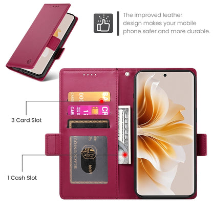 OPPO Reno11 Pro 5G Wallet Case - Luxury Magnetic PU Leather Flip Cover with Card Slots, Stand & Shockproof Protection