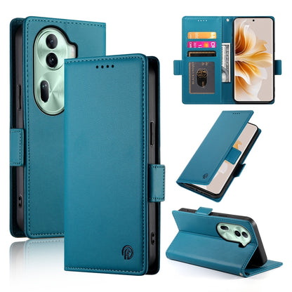 OPPO Reno11 Pro 5G Wallet Case - Luxury Magnetic PU Leather Flip Cover with Card Slots, Stand & Shockproof Protection