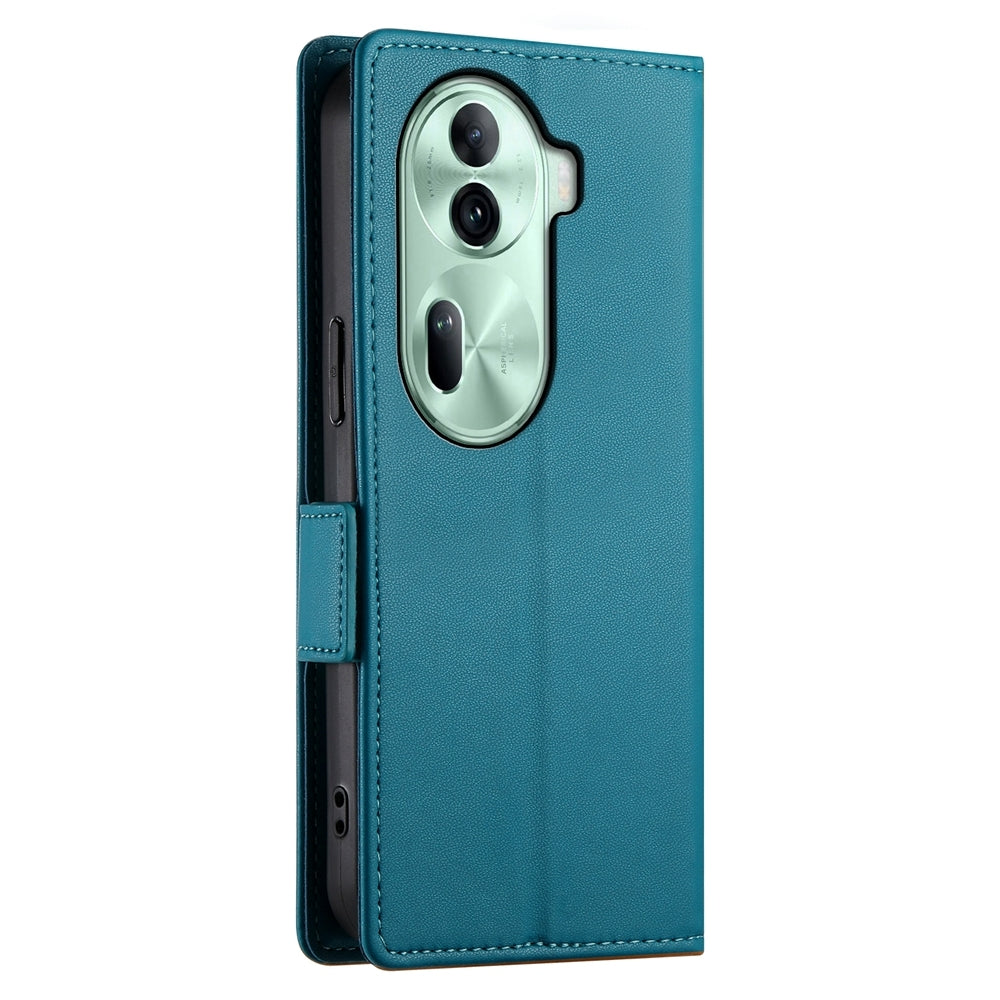 OPPO Reno11 Pro 5G Wallet Case - Luxury Magnetic PU Leather Flip Cover with Card Slots, Stand & Shockproof Protection