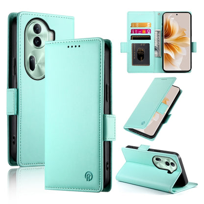 OPPO Reno11 Pro 5G Wallet Case - Luxury Magnetic PU Leather Flip Cover with Card Slots, Stand & Shockproof Protection