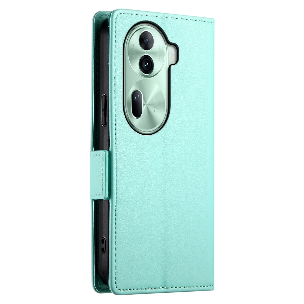 OPPO Reno11 Pro 5G Wallet Case - Luxury Magnetic PU Leather Flip Cover with Card Slots, Stand & Shockproof Protection