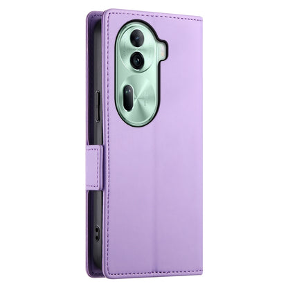 OPPO Reno11 Pro 5G Wallet Case - Luxury Magnetic PU Leather Flip Cover with Card Slots, Stand & Shockproof Protection