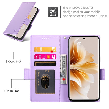 OPPO Reno11 Pro 5G Wallet Case - Luxury Magnetic PU Leather Flip Cover with Card Slots, Stand & Shockproof Protection