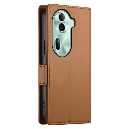 OPPO Reno11 Pro 5G Wallet Case - Luxury Magnetic PU Leather Flip Cover with Card Slots, Stand & Shockproof Protection
