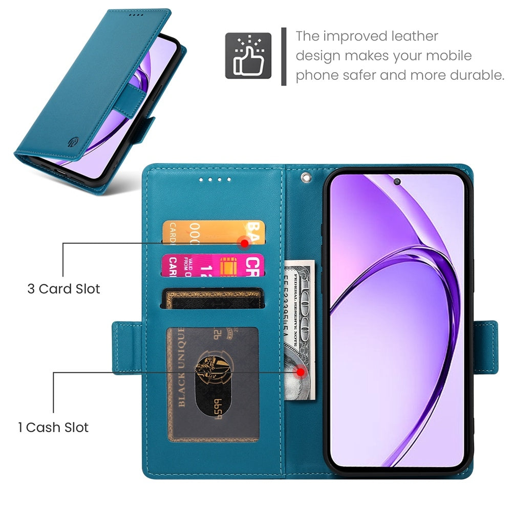 OPPO A3 Pro 5G Wallet Case - Luxury Magnetic PU Leather Flip Cover with Card Slots, Stand & Shockproof Protection