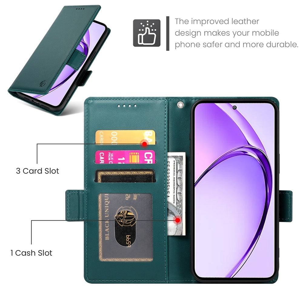 OPPO A3 Pro 5G Wallet Case - Luxury Magnetic PU Leather Flip Cover with Card Slots, Stand & Shockproof Protection