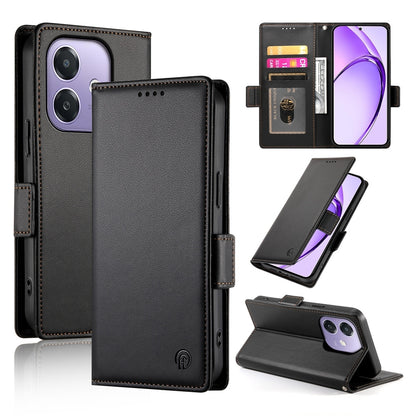 OPPO A3 4G/5G Wallet Case - Luxury Magnetic PU Leather Flip Cover with Card Slots, Stand & Shockproof Protection