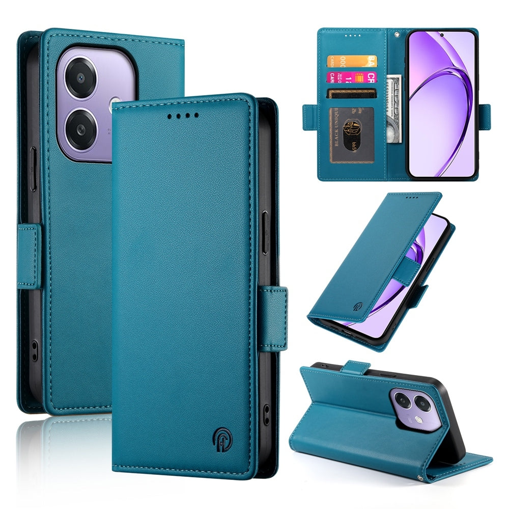 OPPO A3X 4G/5G Wallet Case - Luxury Magnetic PU Leather Flip Cover with Card Slots, Stand & Shockproof Protection