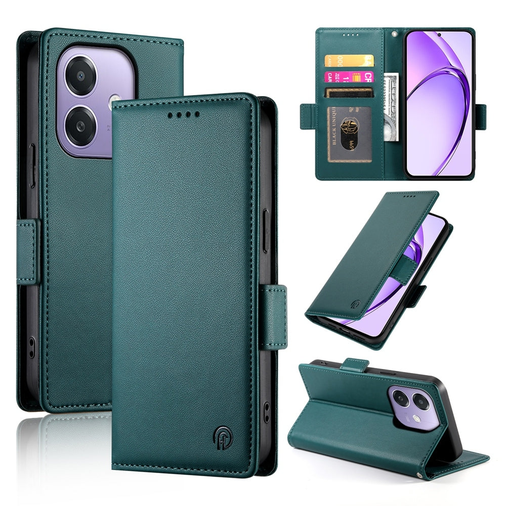 OPPO A3X 4G/5G Wallet Case - Luxury Magnetic PU Leather Flip Cover with Card Slots, Stand & Shockproof Protection