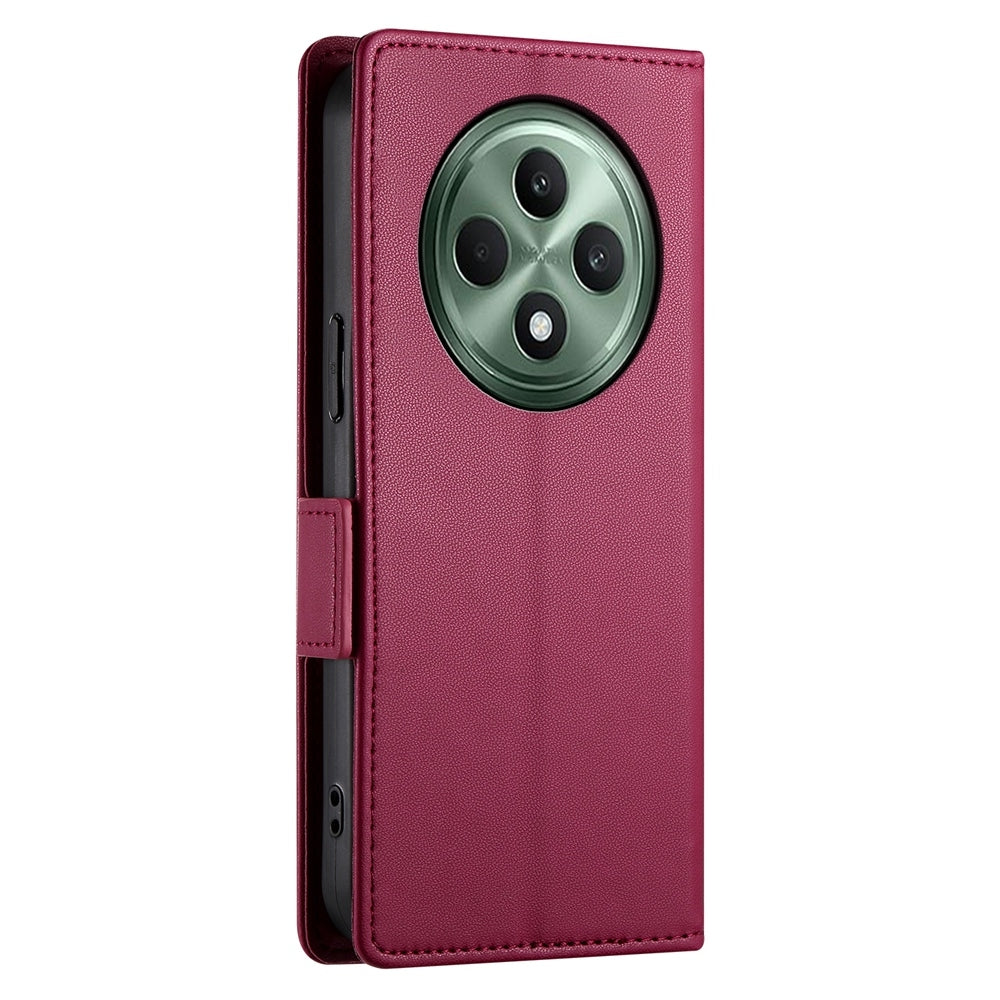 OPPO Reno12 F 4G/5G Wallet Case - Luxury Magnetic PU Leather Flip Cover with Card Slots, Stand & Shockproof Protection