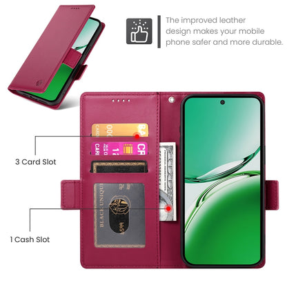 OPPO Reno12 F27 Wallet Case - Luxury Magnetic PU Leather Flip Cover with Card Slots, Stand & Shockproof Protection