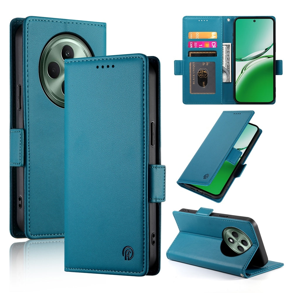 OPPO Reno12 F 4G/5G Wallet Case - Luxury Magnetic PU Leather Flip Cover with Card Slots, Stand & Shockproof Protection