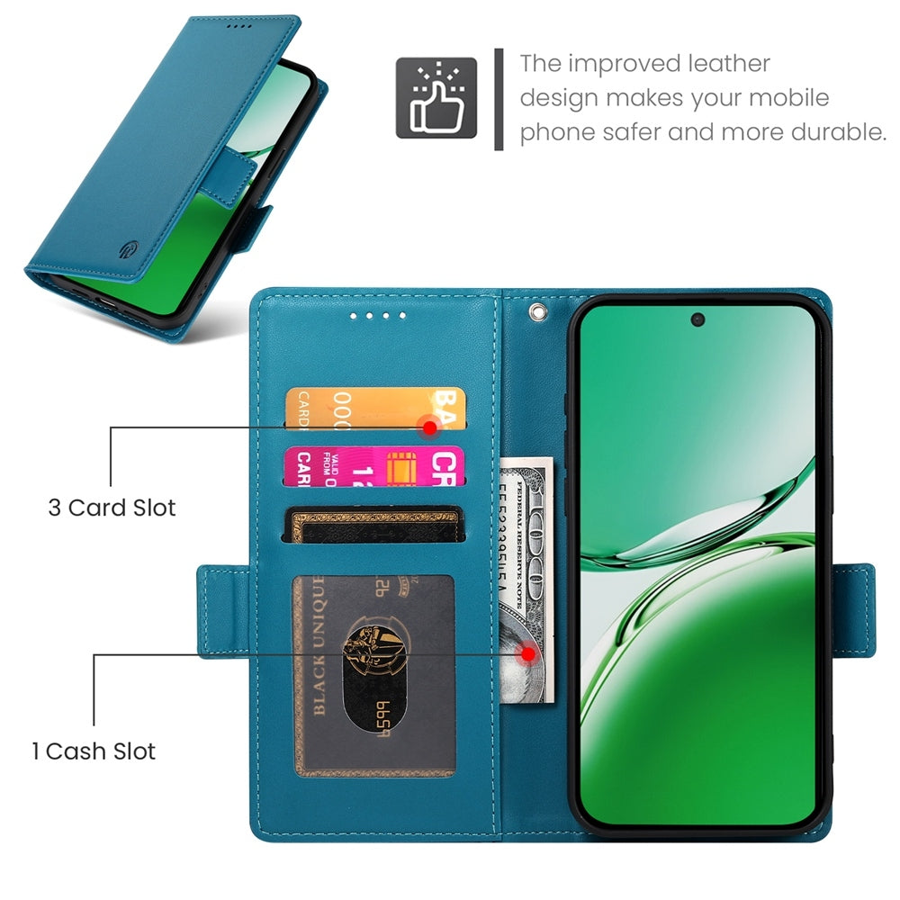 OPPO Reno12 F 4G/5G Wallet Case - Luxury Magnetic PU Leather Flip Cover with Card Slots, Stand & Shockproof Protection