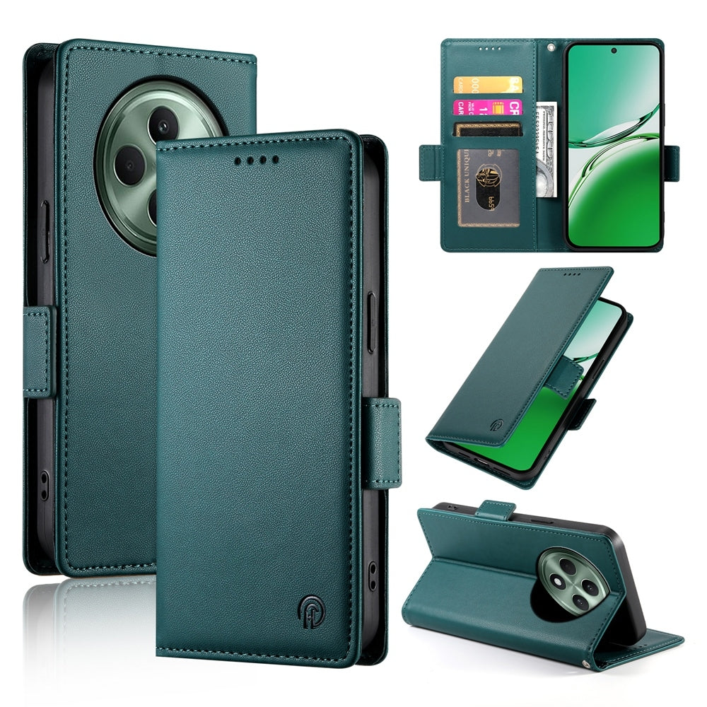 OPPO Reno12 F27 Wallet Case - Luxury Magnetic PU Leather Flip Cover with Card Slots, Stand & Shockproof Protection