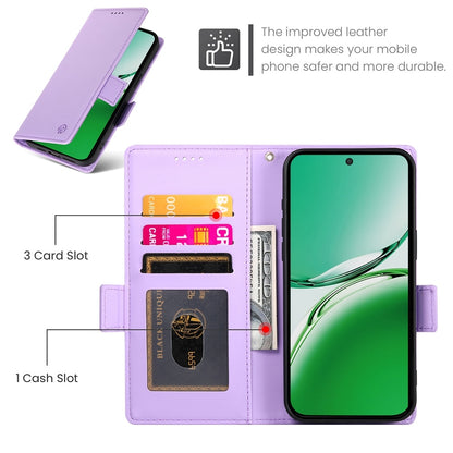 OPPO Reno12 F27 Wallet Case - Luxury Magnetic PU Leather Flip Cover with Card Slots, Stand & Shockproof Protection