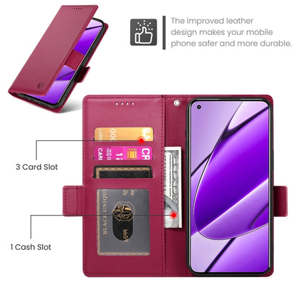 Realme 11 4G Wallet Case - Luxury Magnetic PU Leather Flip Cover with Card Slots, Stand & Shockproof Protection