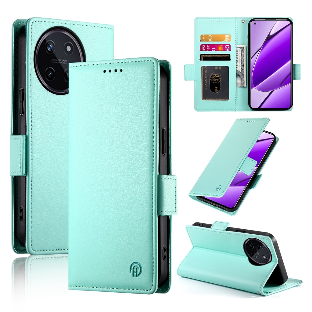 Realme 11 4G Wallet Case - Luxury Magnetic PU Leather Flip Cover with Card Slots, Stand & Shockproof Protection