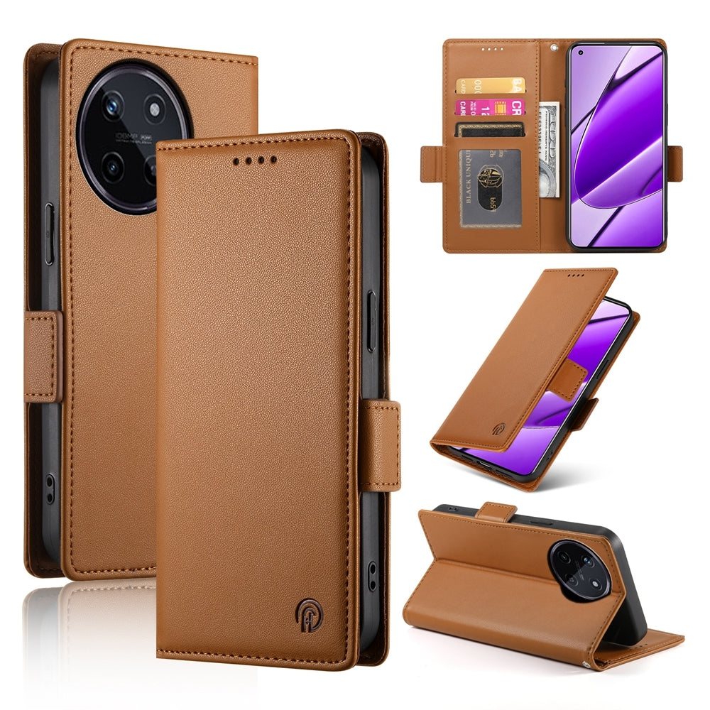 Realme 11 4G Wallet Case - Luxury Magnetic PU Leather Flip Cover with Card Slots, Stand & Shockproof Protection