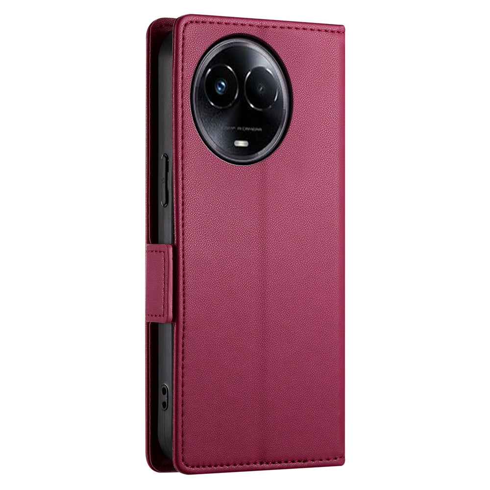 Realme 11x Wallet Case - Luxury Magnetic PU Leather Flip Cover with Card Slots, Stand & Shockproof Protection