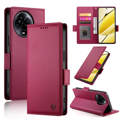 Realme 11x Wallet Case - Luxury Magnetic PU Leather Flip Cover with Card Slots, Stand & Shockproof Protection