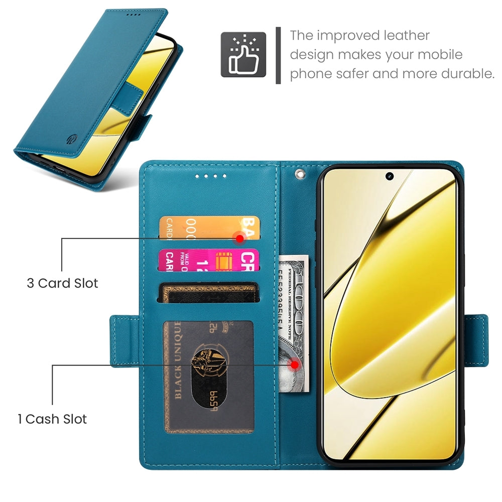 Realme 11 5G Wallet Case - Luxury Magnetic PU Leather Flip Cover with Card Slots, Stand & Shockproof Protection