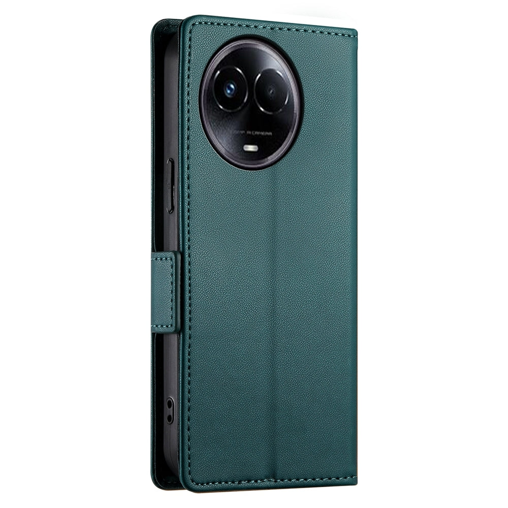 Realme 11x Wallet Case - Luxury Magnetic PU Leather Flip Cover with Card Slots, Stand & Shockproof Protection