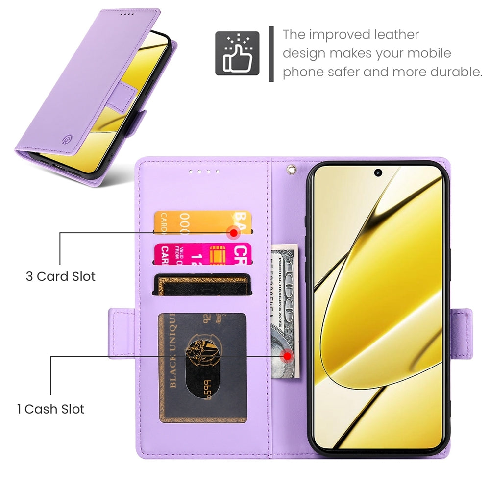Realme 11 5G Wallet Case - Luxury Magnetic PU Leather Flip Cover with Card Slots, Stand & Shockproof Protection