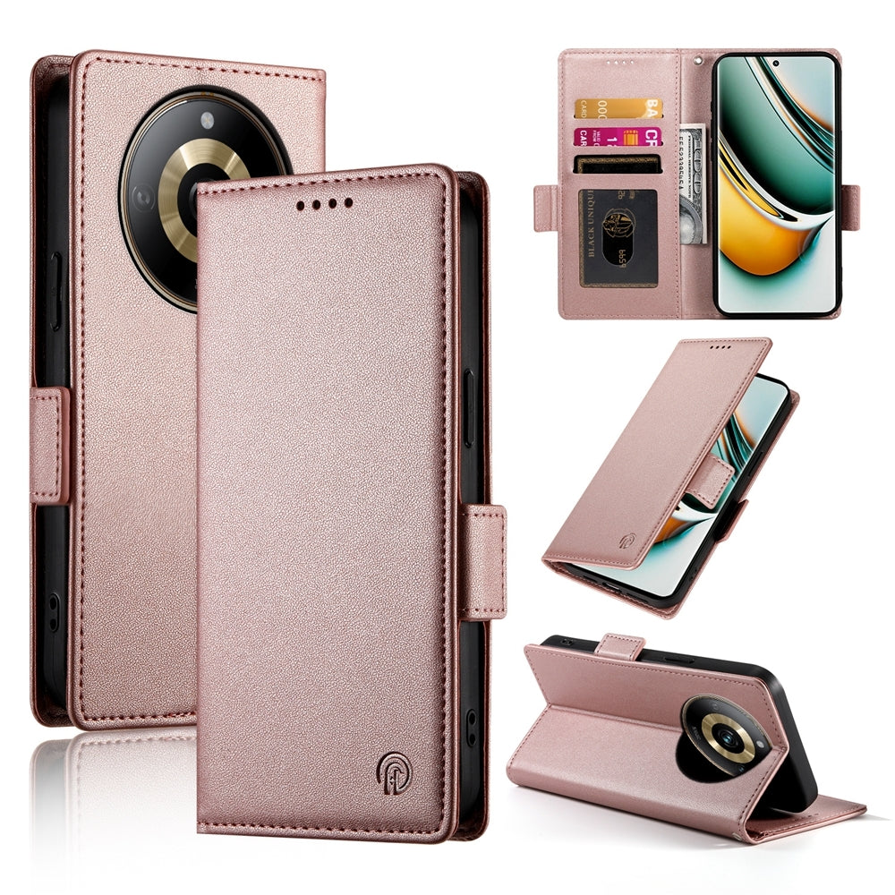 Realme 11 Pro 5G Wallet Case - Luxury Magnetic PU Leather Flip Cover with Card Slots, Stand & Shockproof Protection