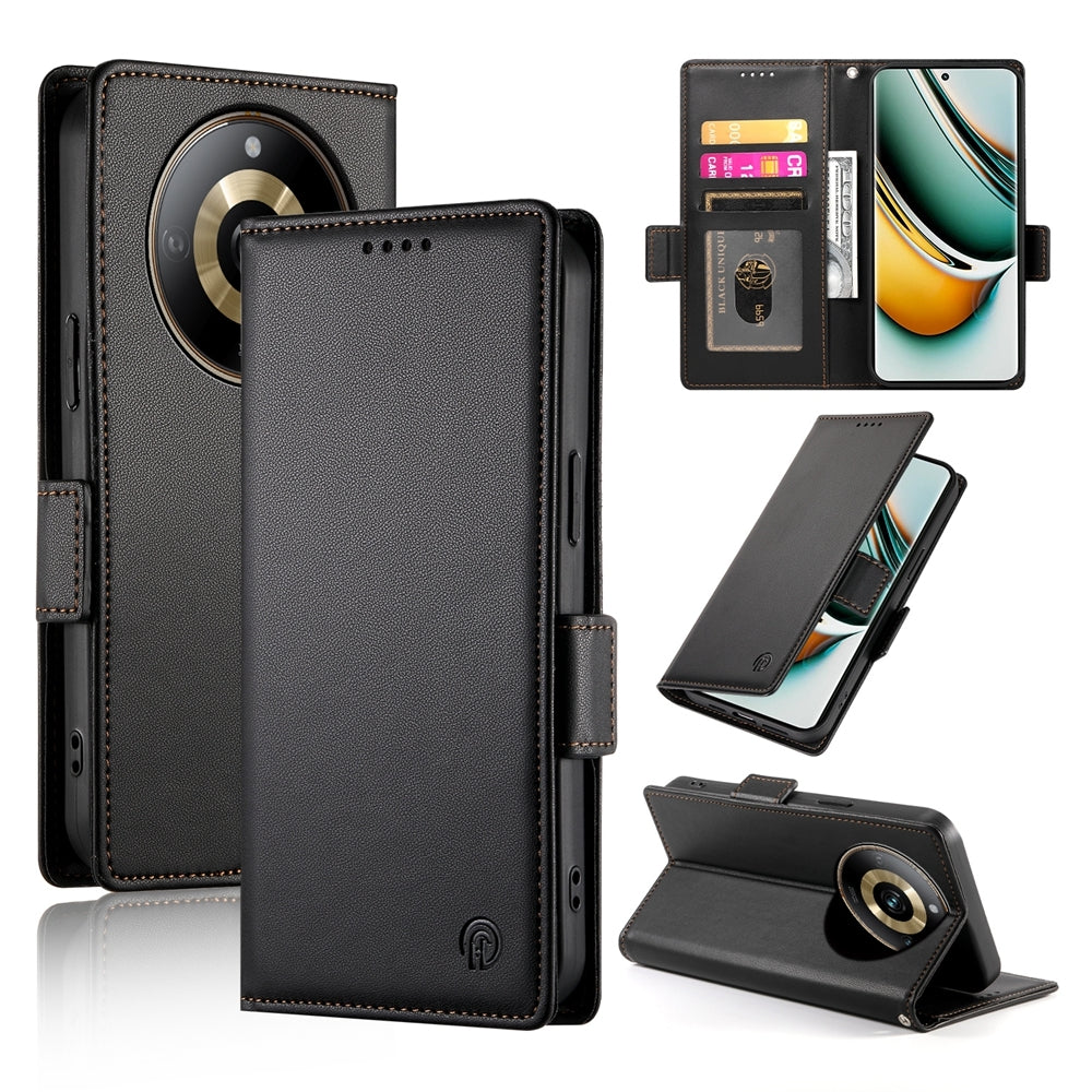 Realme 11 Pro 5G Wallet Case - Luxury Magnetic PU Leather Flip Cover with Card Slots, Stand & Shockproof Protection