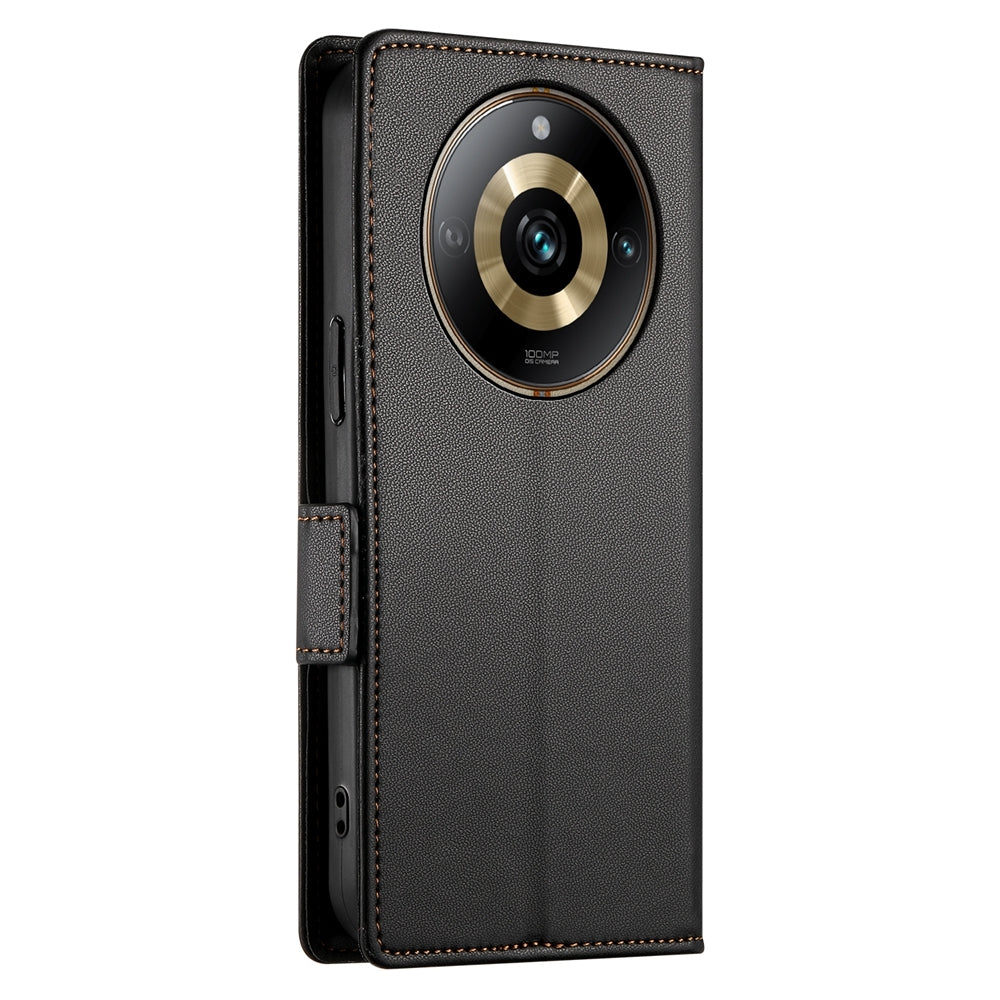 Realme 11 Pro+ 5G Wallet Case - Luxury Magnetic PU Leather Flip Cover with Card Slots, Stand & Shockproof Protection