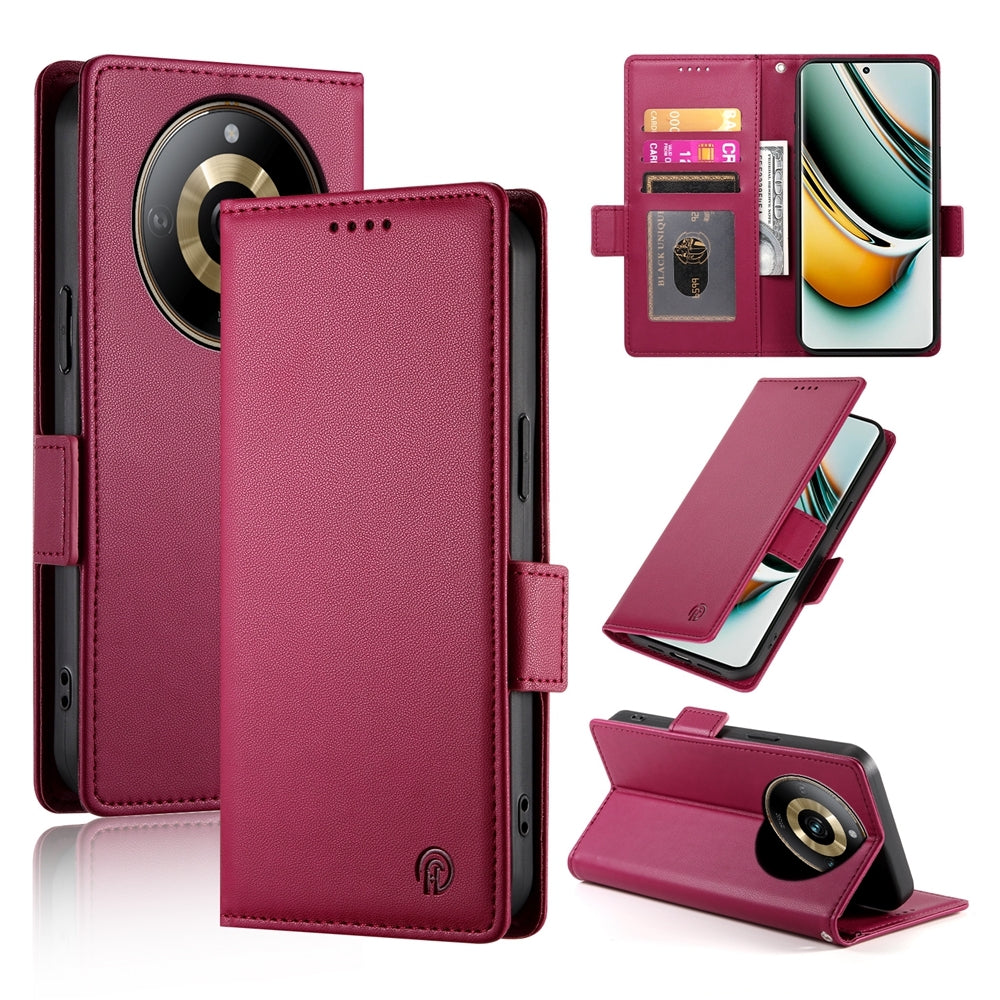 Realme 11 Pro 5G Wallet Case - Luxury Magnetic PU Leather Flip Cover with Card Slots, Stand & Shockproof Protection